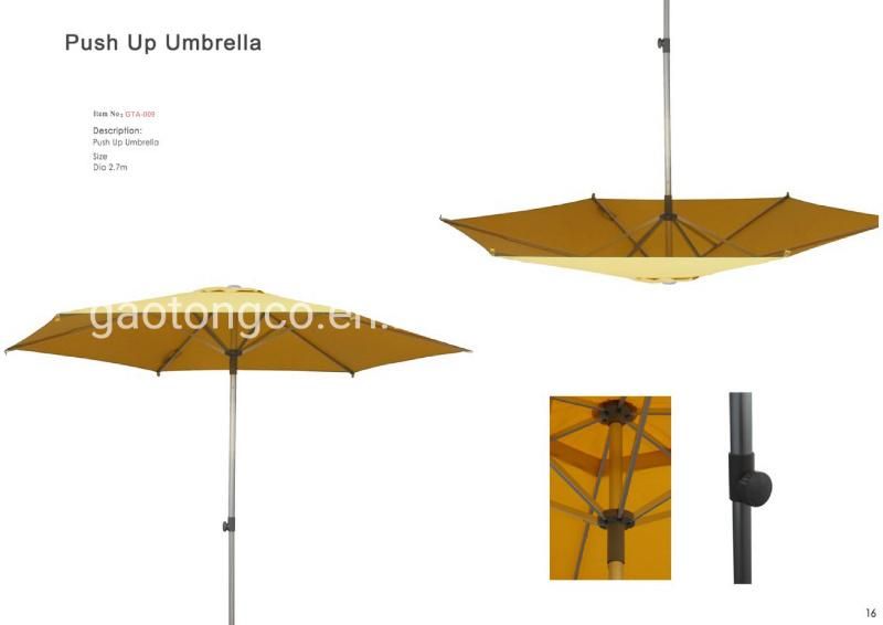 Outdoor Leisure Garden Patio Hanging Sun Beach Umbrella with Strip Lights Automatic or Manually