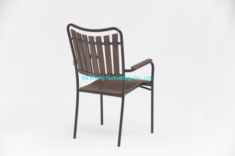 Retro Bar Furniture Leisure Facilities Aluminum Steel Dining Sidechair Bar Dinging Distress Outdoor Handrails Chair Furniture