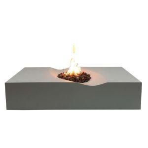 Odense Fire Table MGO Rectangle Fire Table Lp Ng Light Gray