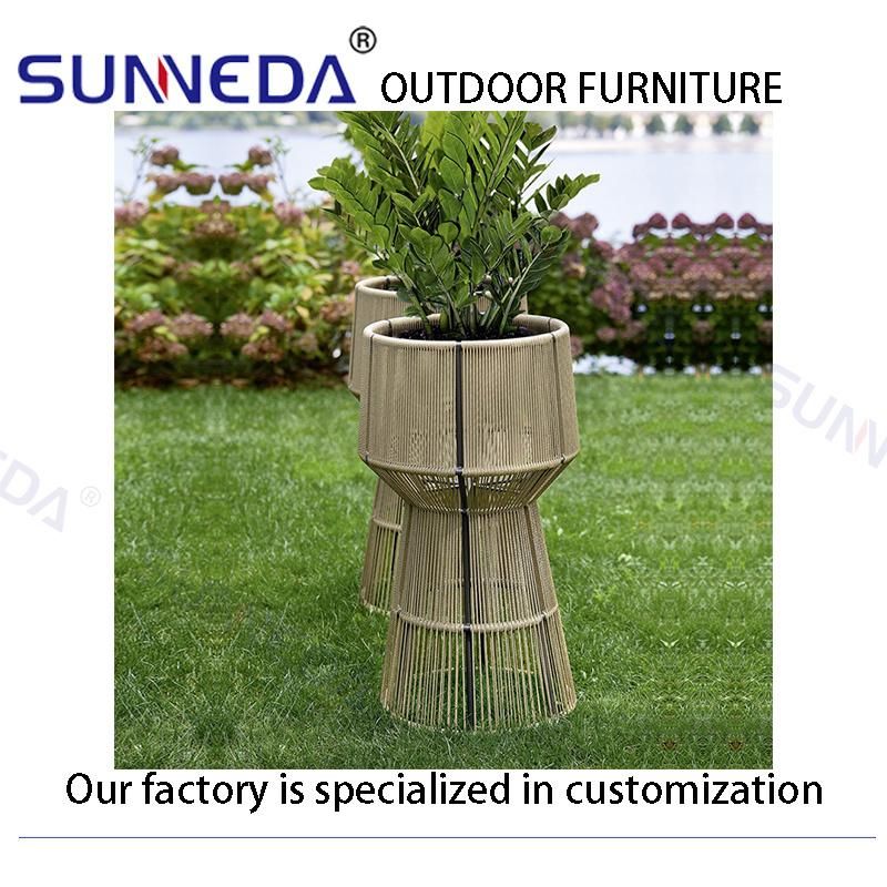 Aluminium Alloy Rattan Bistro Studio Restaurant Outdoor Garden Flower Rack