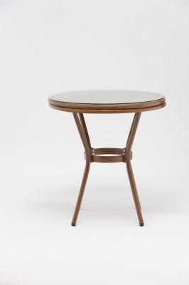Iron Tempered Glass Table for Outdoor