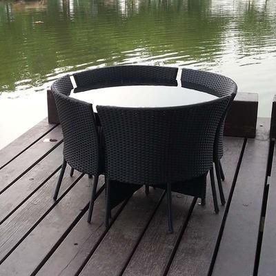 Table Chair Outdoor Rattan Chair Combination Courtyard Outdoor Household Storage