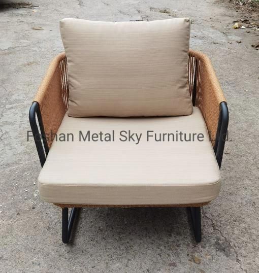 Outdoor Aluminum Garden Hotel Restaurant Villa Wicker Rope Rattan Sofa