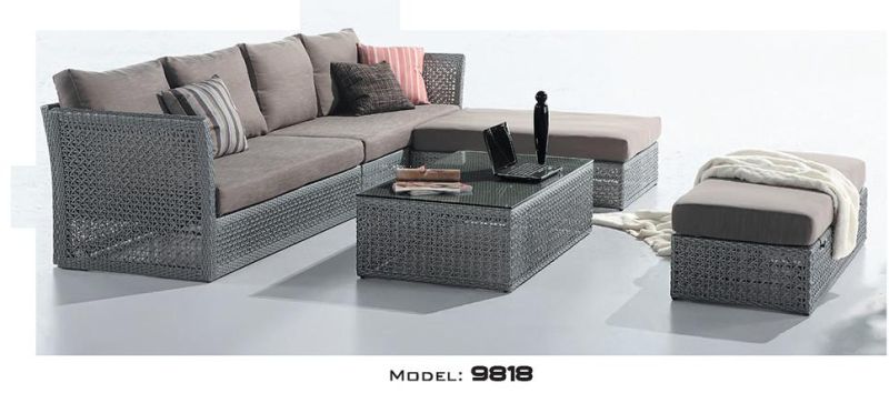Wholesale Outdoor Furniture Wicker Woven Sofa Collection Outdoor Braiding Sofa