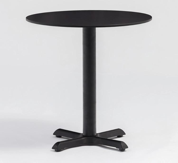 4 Seater Black Aluminum Outdoor Table Cafe Garden Terrace Picnic Fast Food Bar Furniture Set