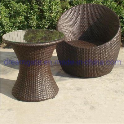 Oval Shape Rotary Chair Rattan Garden Set