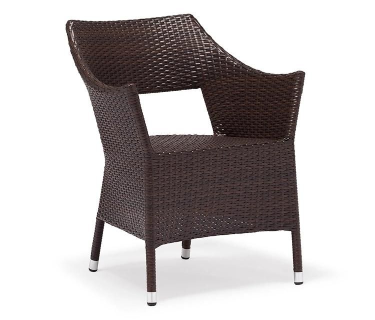 Direct Factory Modern Stackable Metal Plastic Rattan Outdoor Garden Lounge Dining Chair