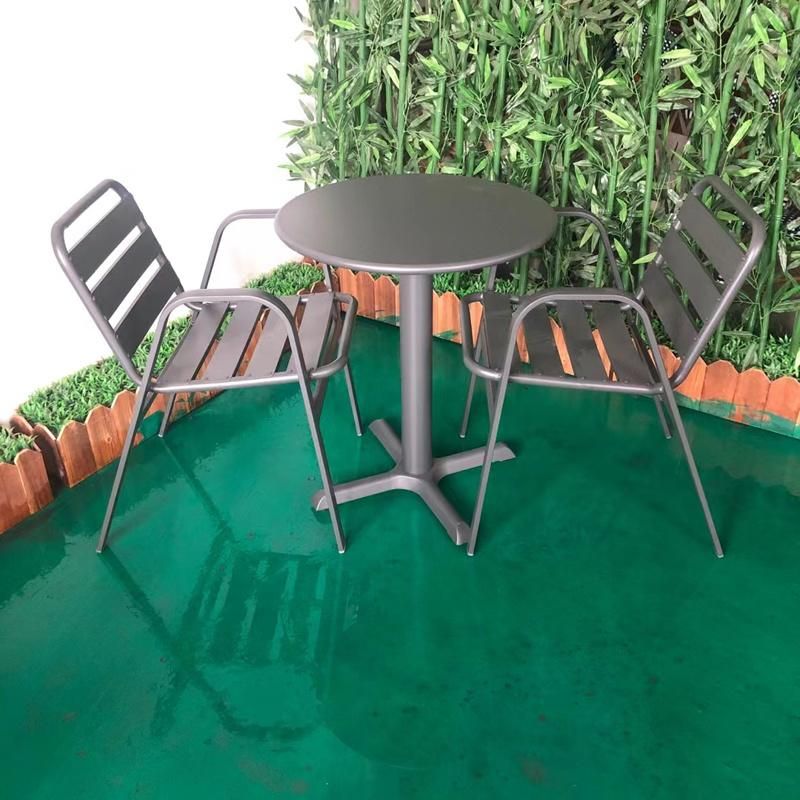 Modern Metal Aluminium Frame Outdoor Arm Garden Chairs