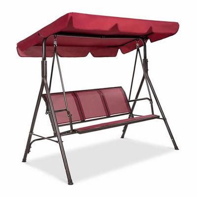 Best Selling Outdoor Patio Furniture 3-Seater Garden Metal Swing Chair
