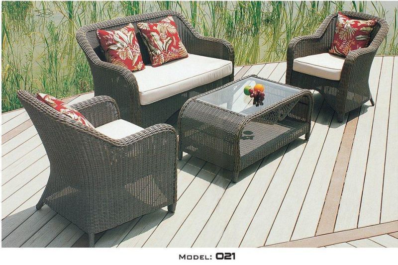 Wholesale Outdoor Furniture Wicker Woven Sofa Collection Outdoor Braiding Sofa