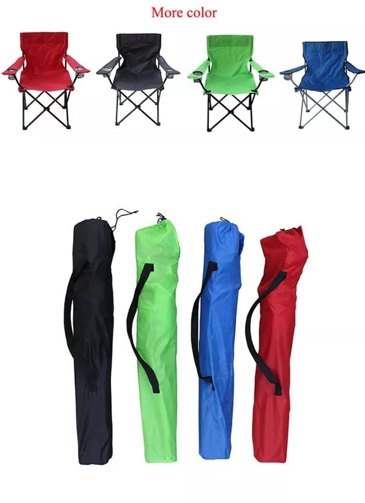 Portable Wholesale China OEM Outdoor Cheap Picnic Beach Camping Fishing Folding Chair with Armrest