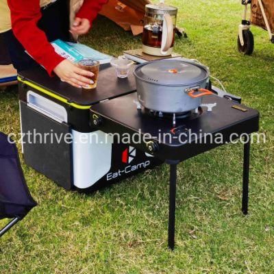 Ultra-Portable Picnic Table with Gas Stoves