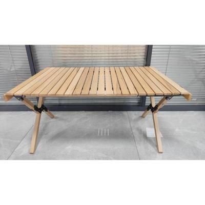 Outdoor Furniture Picnic Modern Removable Wooden Foldable Camping Egg Roll Table