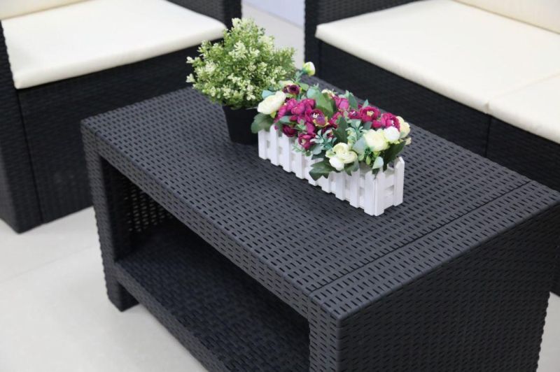 Five Seat PP Resin Rattan Injection Sofa Set
