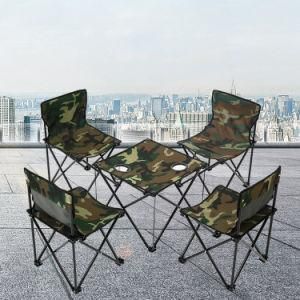 Cheap 5 Piece Set Foldable Chair Together Round Table Set