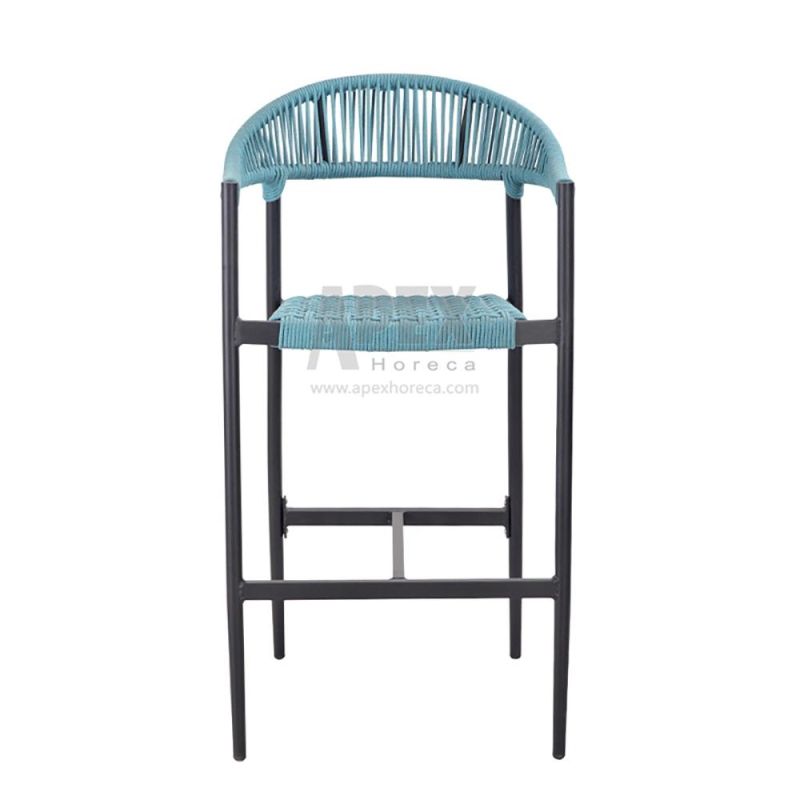 Outdoor Furniture Garden Bar Stool Modern Aluminum Rope Chair Wholesale