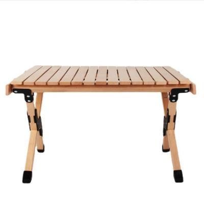 Factory Camping Table Wood Foldable Portable Picnic Outdoor Table Egg Rolls Dining Table