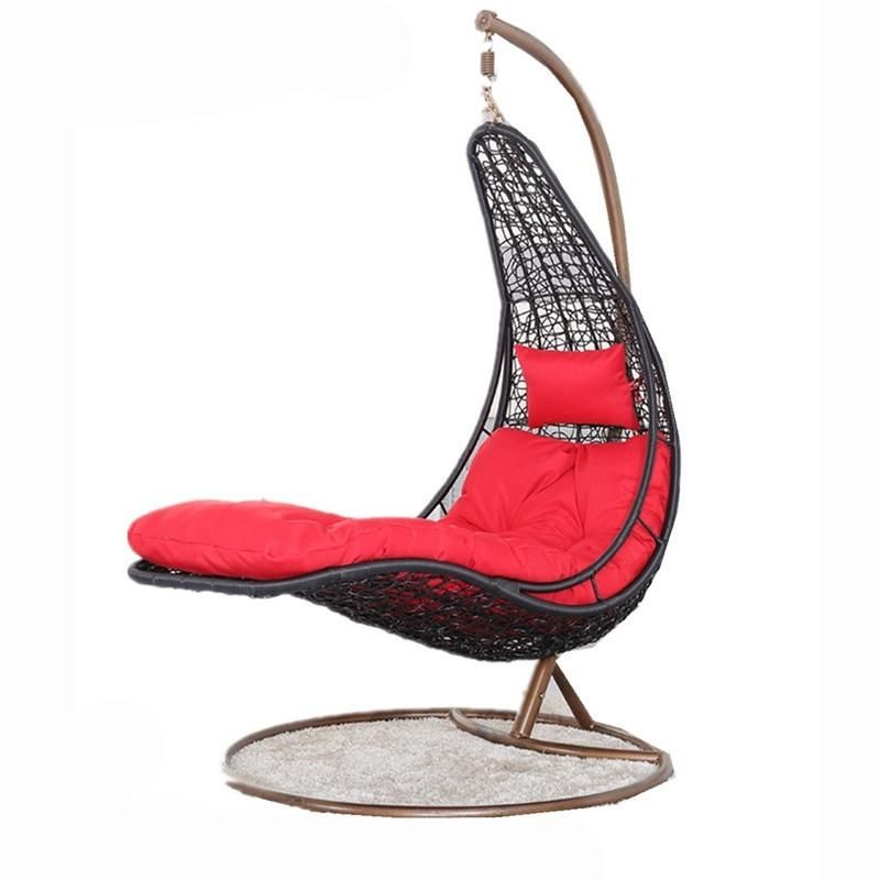 Customized Design Wicker Rattan Outdoor Patio Maple Hanging Swing Chair