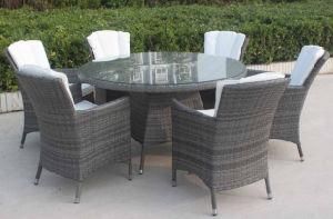 Outdoor Rattan Dining Table with 6 Chairs