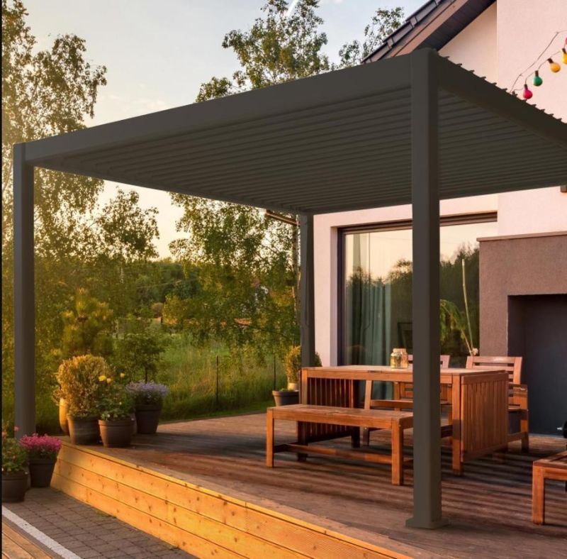 Customized Outdoor Sunshade Aluminum Pergola for Villa Courtyard Pool