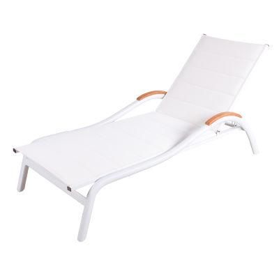 Aluminum Frame Textilene Sling Outdoor Poolside Sunbed Chaise Sun Lounger