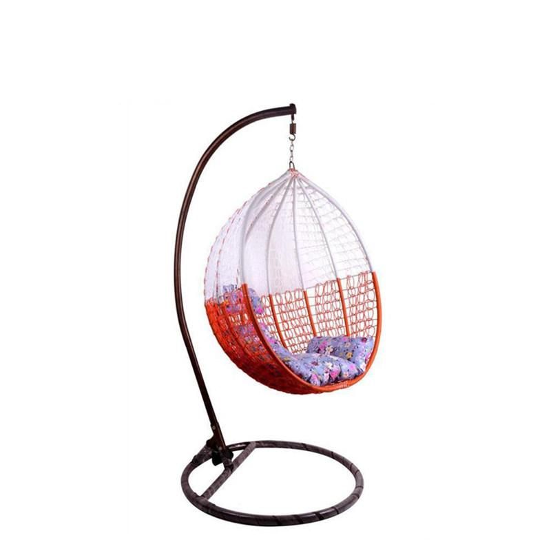 Home Garden Hanging Rattan Wicker Headrest Outdoor Leisure Swing Chair