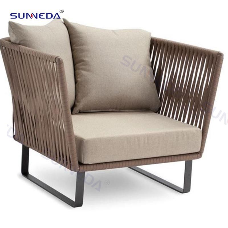 Garden Outdoor Sectional Couch with Waterproof Anti -Aging Flat Belt Finish