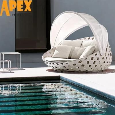 Modern Outdoor Pool Sun Protection Rattan Furniture Sofa Daybed Wholesale