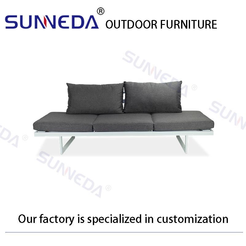 Adjustable Lift Changing Sun Lounge Aluminum Metal Furniture