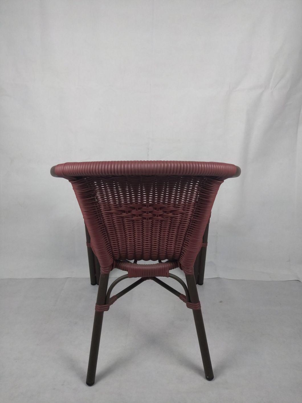 Modern Green Style Outdoor Armchair Garden Furniture Aluminum Terrace Rattan Chair