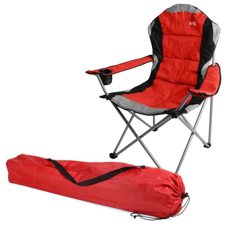 Durable Cotton Padding Director Chair, Folding Chair with Padded for Camping, Folding Director Chair with Stability Metal Frame