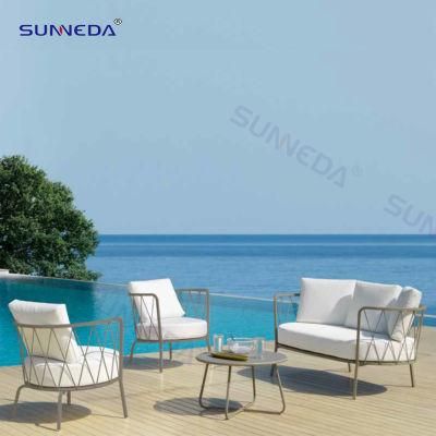 Villa Garden Furniture Aluminum Frame Outdoor Leisure Sofa Set