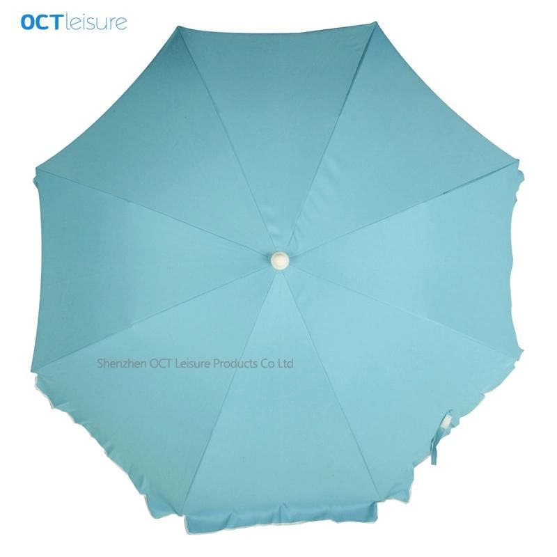Sky Blue Beach Parasol with Thick Polyester Cover (OCT-BUP12)