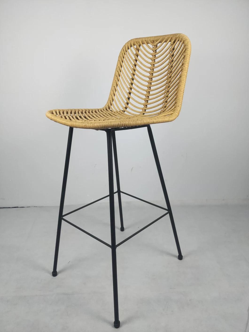 Foshan Supplier High Quality 5 Star Hotel Outdoor Garden Salon Dining High Bar Stool Chair