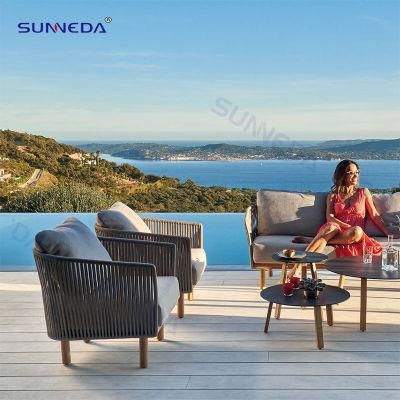 Leisure Hotel Garden Terrace Outdoor Home Handmade Rattan Aluminum Alloy Sofa Set