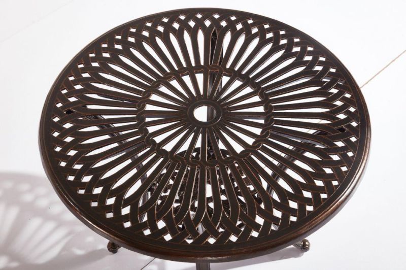 Cast Aluminum Floral Designs Outdoor Dining Table