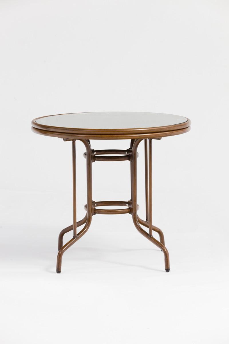 Outdoor Tempered Glass Round Table