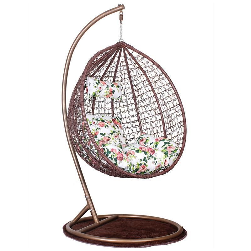 Custom Outside Garden Ratten Egg Shaped Furniture Single Hammock Hanging Chair