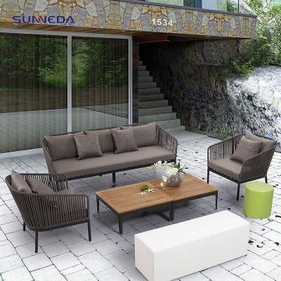 Luxury Modern Fashion Garden Sofa High-Quality Patio Aluminum Outdoor Sectional Sofa Set for Hotel