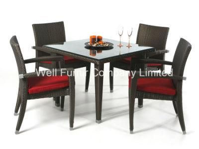Wicker Chair / Rattan Table / Outdoor Rattan Garden Dining Set (WF-7404)