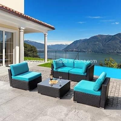 New 5PCS Modern Sofa Set Patio Rattan Wicker Home Outdoor Garden Furniture