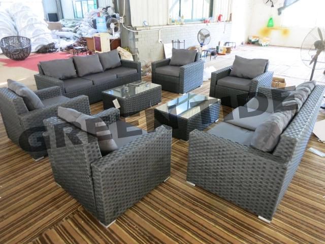 Classic Outdoor Garden Rattan Furniture Wicker Woven Sofa Set 4PCS for Hotel Home