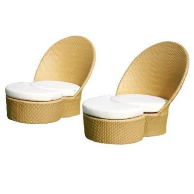 Outdoor Chaise Lounge High Back Wicker Chair Patio Furniture