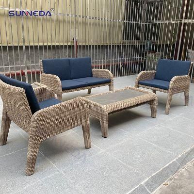 Wood Garden Furniture Sofa Chair Set Outdoor Living Room Sofa Chair Set for Hotel Furniture