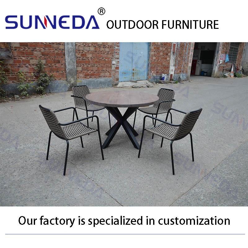 Modern Leisure Style Outdoor Garden Balcony Terrace Round Table and Chair Set