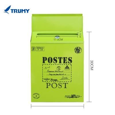 Trumy Cheap Outdoor Garden Mail Box Glavanized Steel Mail Box Outdoor Wall Mounted Letter Box