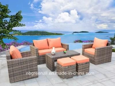 Hot Wicker Rattan Hotel Garden Patio Outdoor Combination Sofa Furniture