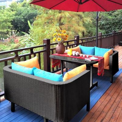 High Quality Patio Rattan Outdoor Garden Dining Table and Chair Furniture Sofa Sets