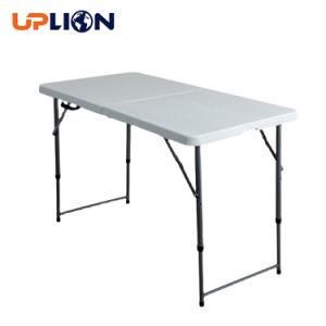 Uplion White Adjustable Outdoor Camping and Utility Folding Table