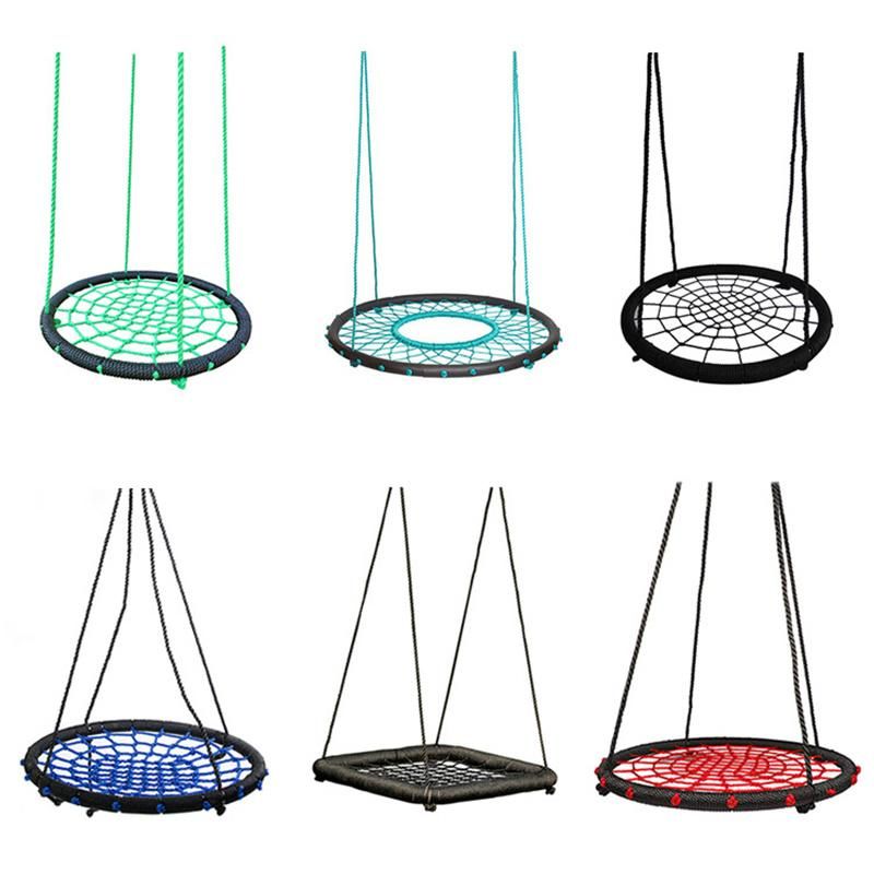 80cm Fully Assemble Saucer Spinning Outdoor Round Rope Web Swing